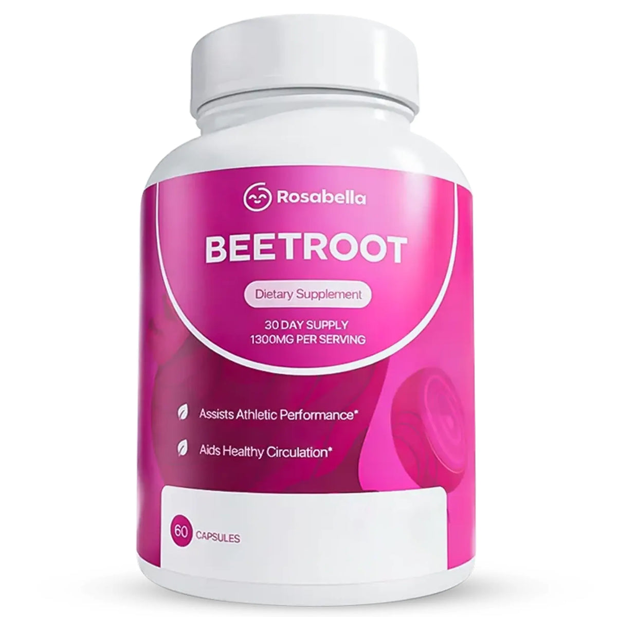 Organic Beetroot Capsules (1300mg) for Blood Flow & Heart Health